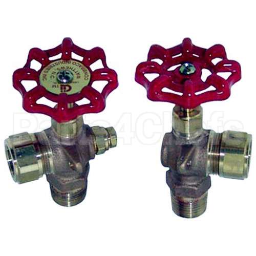 840516 Compatible Vulcan Water Gauge Valve Set 1/2" X 5/8" Od Glass Tub