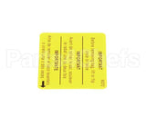 85372 Grindmaster Cecilware Decal, 875 Flip To Clean Out