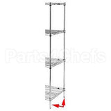 86PS Compatible Intermetro Post, Shelf, 86", S/S, Metro