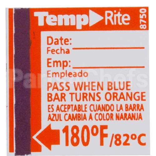 8750 Compatible Taylor Thermometer Temperature Test Labels Dishwasher 180G+F