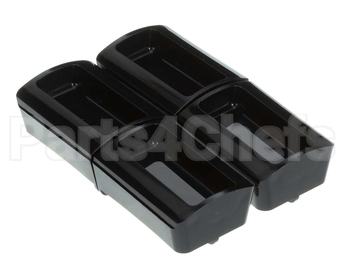 88732 Server Portion Tray, .45 Fl Oz Blk, 4 Pack