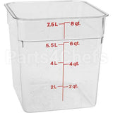 8SFSCW135 Compatible Cambro Container Sq Clear 8Qt