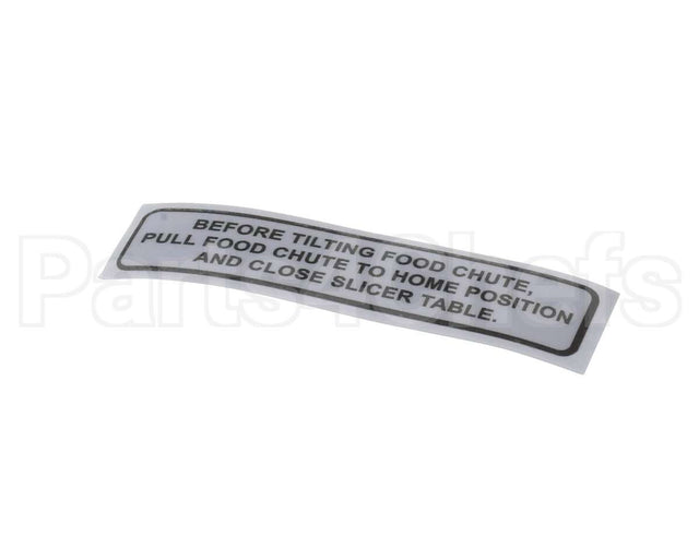 920196 Globe Carriage Tilt Label
