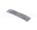 920196 Globe Carriage Tilt Label