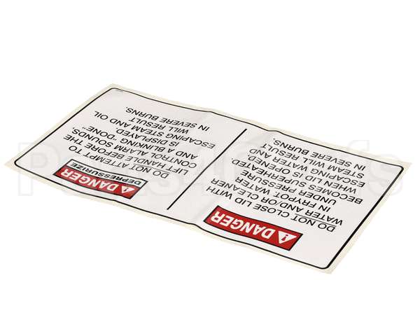 96618 Henny Penny Operation Hazard Label