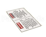 96618 Henny Penny Operation Hazard Label