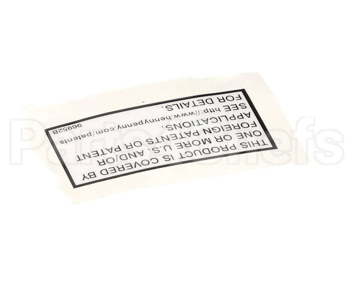 96952 Henny Penny Label-Patent, General