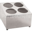 97240 Compatible Vollrath Holder, Flatware, 4 Cylinder, Ss
