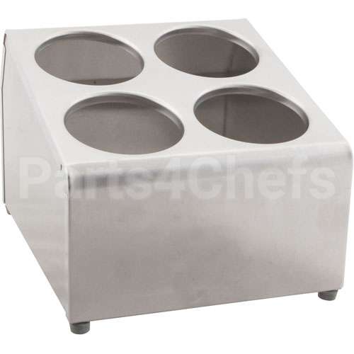 97240 Compatible Vollrath Holder, Flatware, 4 Cylinder, Ss