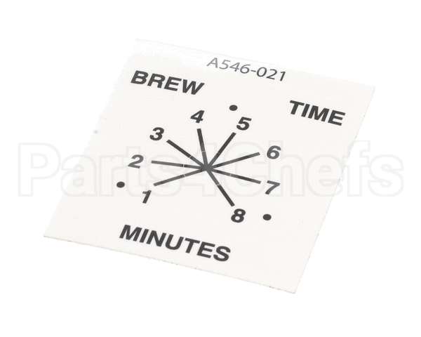 A546-021 Grindmaster Cecilware Decal, Columbia Timer