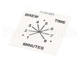 A546-021 Grindmaster Cecilware Decal, Columbia Timer