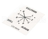 A546-021 Grindmaster Cecilware Decal, Columbia Timer