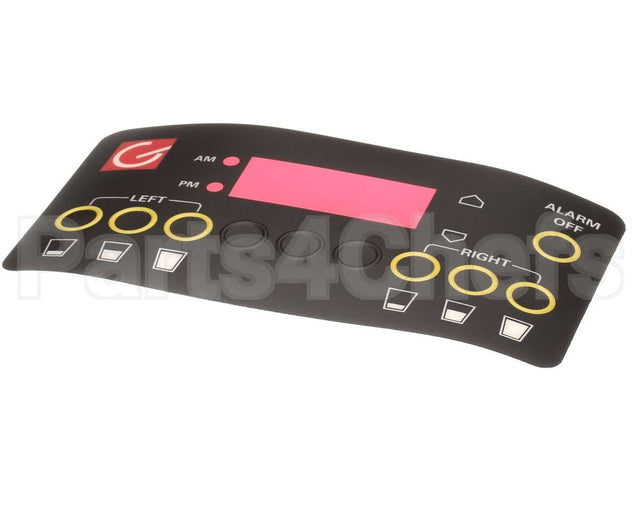 A546-458 Grindmaster Cecilware Decal, Twin Pb Urn Touchpad