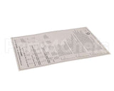 A6064501 Pitco Label,Data Pkging Ce