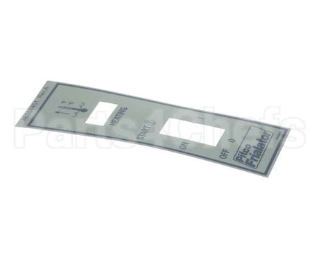 A6066401 Pitco Label,Ovly Fr Panel 7-2,7-3,7-4 Wk