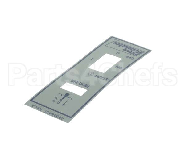 A6066401 Pitco Label,Ovly Fr Panel 7-2,7-3,7-4 Wk