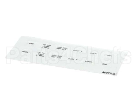 A6079001 Pitco Label,Decal Overelay Cmptr B.k.