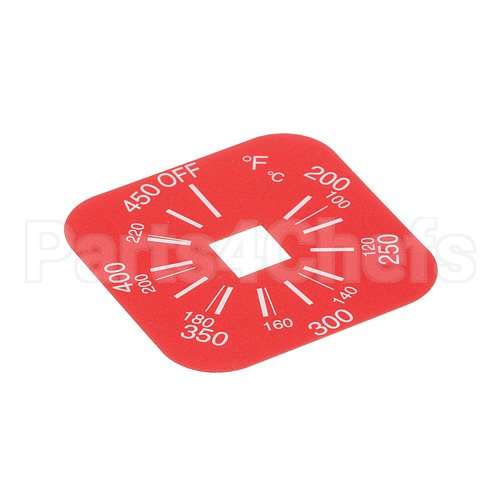 A6087301 Compatible Pitco Label, Thermostat 200-450F