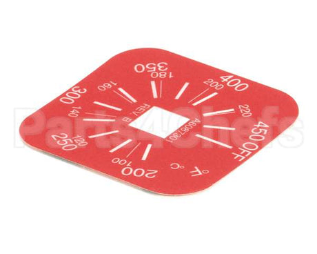 A6087301 Pitco Label,Thermostat 200-450F
