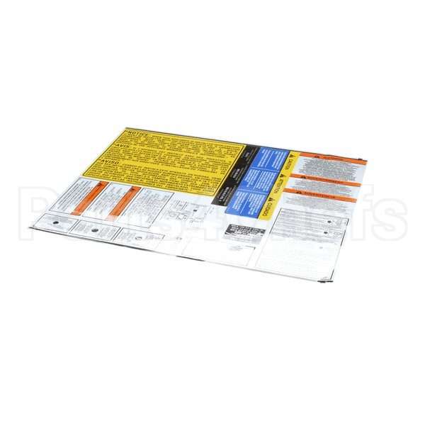 A6100201 Compatible Pitco Lbl, Sheet Gas 7, 14, 18, 14R, 14C
