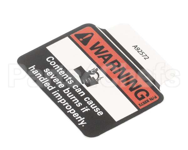 A92572 Grindmaster Cecilware Decal Warning Splash
