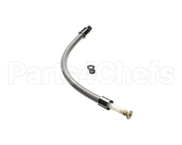 B-0024-H2A T&S Brass Flexible Stainless Steel Hose, Less Hand