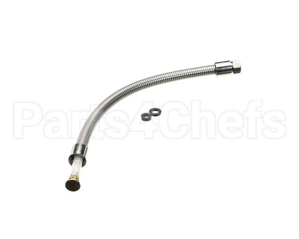B-0024-H2A T&S Brass Flexible Stainless Steel Hose, Less Hand