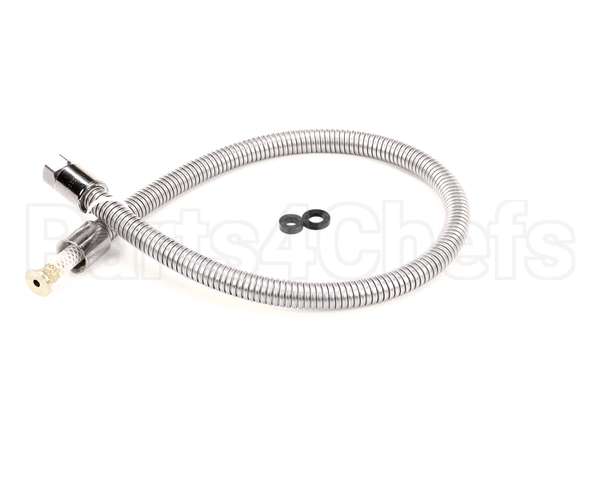B-0036-H2A T&S Brass Hose, 36 Flexible Stainless Steel, Less