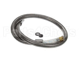 B-0042-H2A T&S Brass Hose, 42 Flexible Stainless Steel, Less