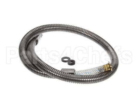 B-0042-H2A T&S Brass Hose, 42 Flexible Stainless Steel, Less