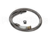 B-0042-H2A T&S Brass Hose, 42 Flexible Stainless Steel, Less