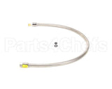 B-0044-H2A T&S Brass Hose, 44 Flexible Stainless Steel, Less