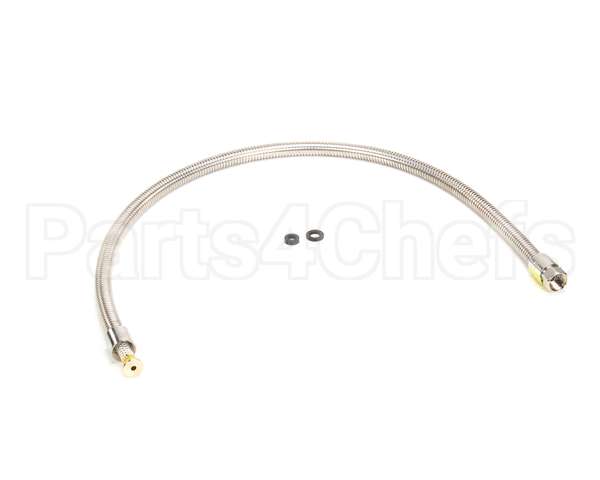 B-0044-H2A T&S Brass Hose, 44 Flexible Stainless Steel, Less