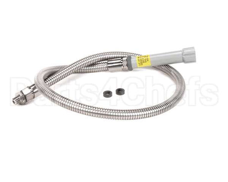 B-0044-HF T&S Brass Hose, 44 Flexible Stainless Steel With A