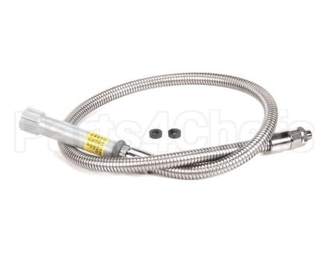 B-0044-HF T&S Brass Hose, 44 Flexible Stainless Steel With A