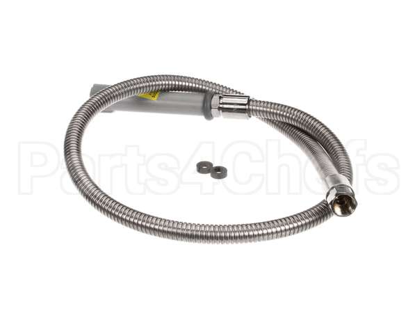 B-0048-H T&S Brass Hose, 48 Flexible Stainless Steel (Gray