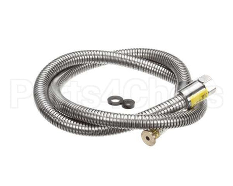 B-0054-H2A T&S Brass Hose, 54 Flexible Stainless Steel, Less