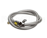 B-0054-H2A T&S Brass Hose, 54 Flexible Stainless Steel, Less