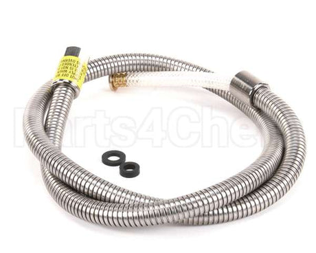 B-0056-H2A T&S Brass Hose, 56 Flexible Stainless Steel, Less
