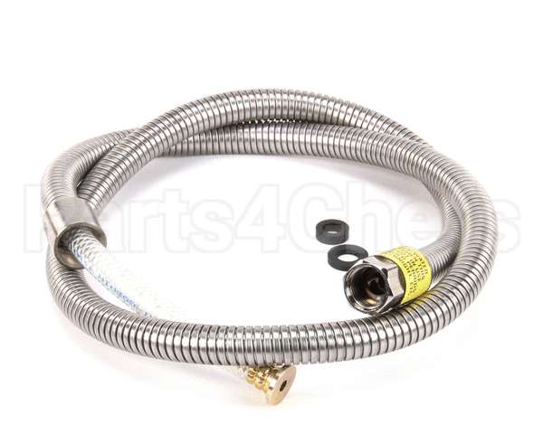 B-0056-H2A T&S Brass Hose, 56 Flexible Stainless Steel, Less