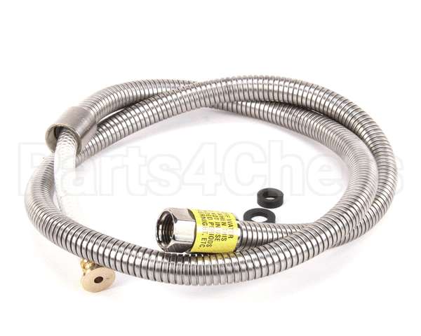 B-0056-H2A T&S Brass Hose, 56 Flexible Stainless Steel, Less