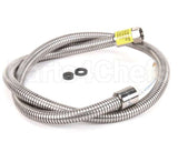 B-0056-H2A T&S Brass Hose, 56 Flexible Stainless Steel, Less