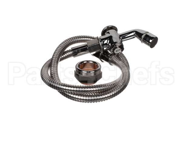 B-0101-BKF T&S Brass Push Button Spray Valve, 36 Stainless Fl