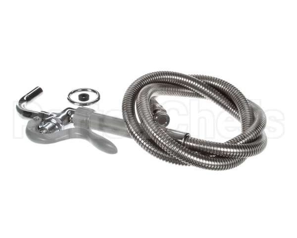 B-0102 T&S Brass Pot & Glass Filler, Plain End Curved Noz