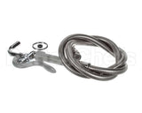 B-0102 T&S Brass Pot & Glass Filler, Plain End Curved Noz