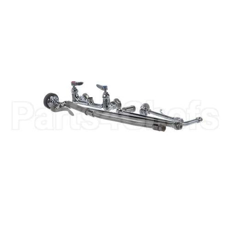 B-0131-B T&S Brass Pre-Rinse, Overhead Swivel Arm, 8 Wall M