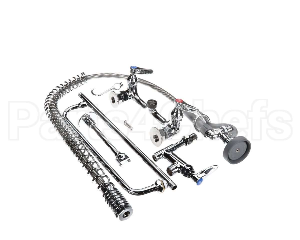 B-0133-ADF14-B T&S Brass Easyinstall Pre-Rinse, Spring Action, 8