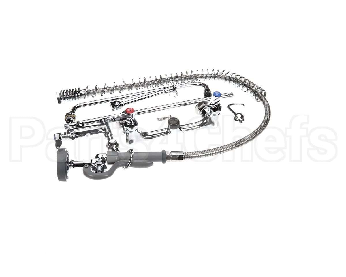 B-0133-ADF14-B T&S Brass Easyinstall Pre-Rinse, Spring Action, 8
