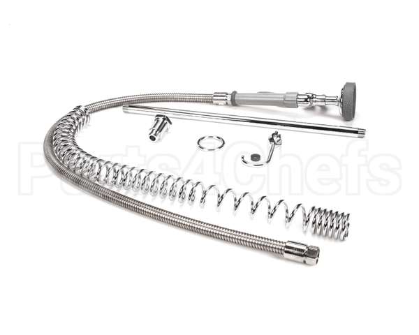 B-0133-LB T&S Brass Pre-Rinse, Spring Action, 18 Riser, 44 H