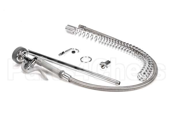B-0133-LB T&S Brass Pre-Rinse, Spring Action, 18 Riser, 44 H